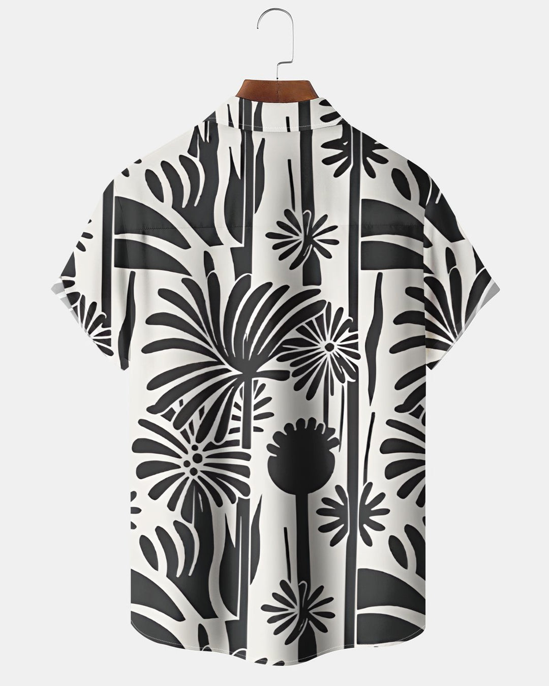 Alohadaddy® Hawaiian Palm Leaf Print Art Button Pocket Cardigan Men&