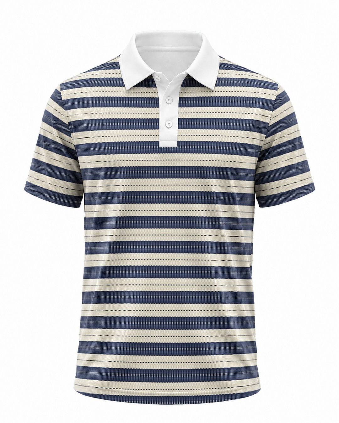Men’s Basic Casual stripe Retro Print Button Down Polo Short-Sleeve Big &amp; Tall