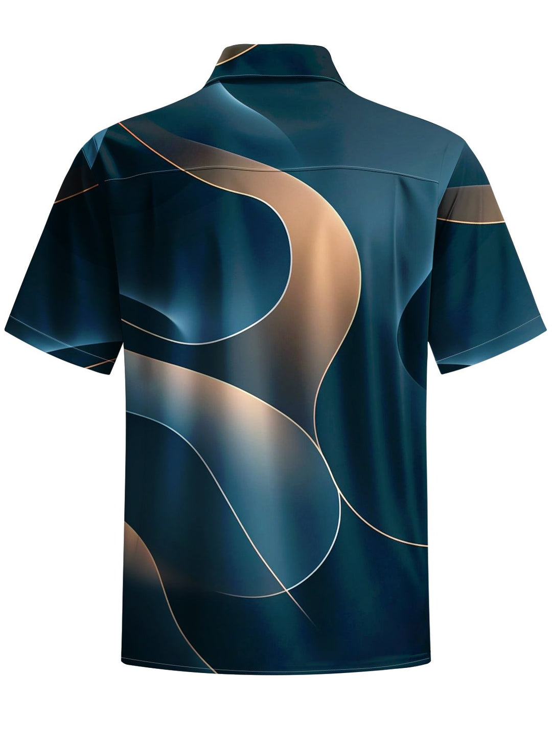 Alohadaddy® Casual Abstract Art Print Chest Pocket Men&