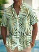 Camisa de manga corta con bolsillos abotonados para hombre con estampado de bambú hawaiano Alohadaddy