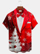Camisa de manga corta con bolsillo y botones para hombre, con estampado digital 3D y decoración navideña de Alohadaddy, talla grande y alta