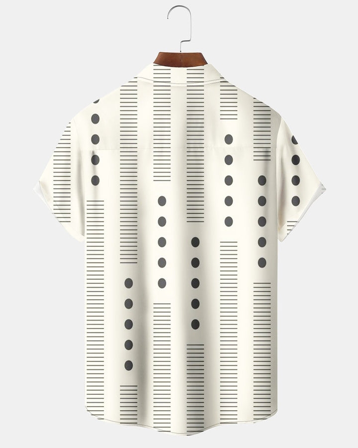 Alohadaddy® Basic Geometric Stripe Polka Dot Print Men&