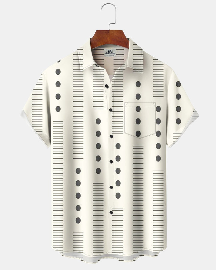Alohadaddy® Basic Geometric Stripe Polka Dot Print Men&