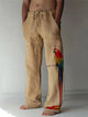 Alohadaddy Parrot Print Vacation Casual Hawaiian Men's Straight Fit Drawstring Stretch Beach Pants