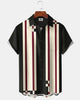Alohadaddy® Casual Geometric Track Print Men's Short-Sleeve Shirt