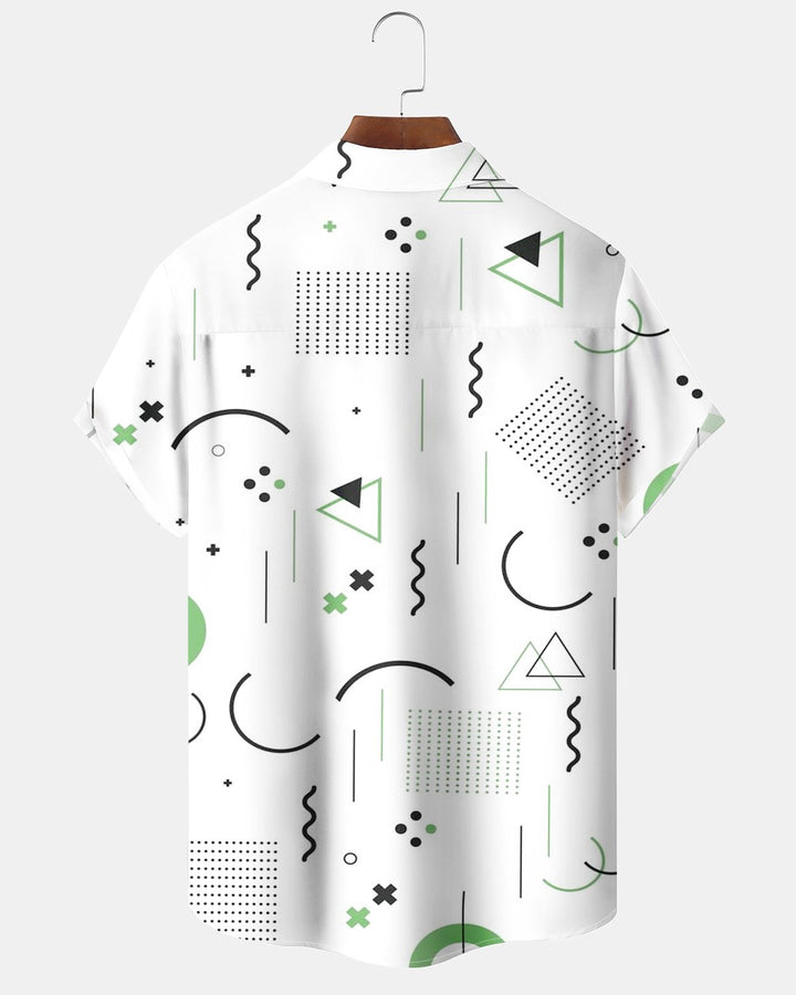 Alohadaddy® Casual Geometric Striped Polka Dot Print Men&