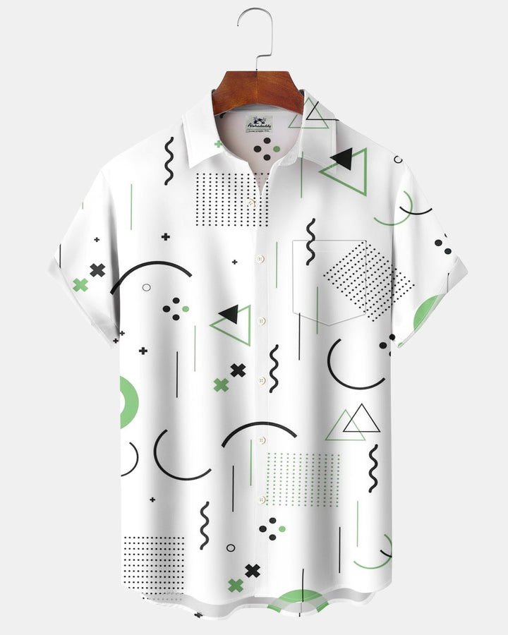 Alohadaddy® Casual Geometric Striped Polka Dot Print Men&