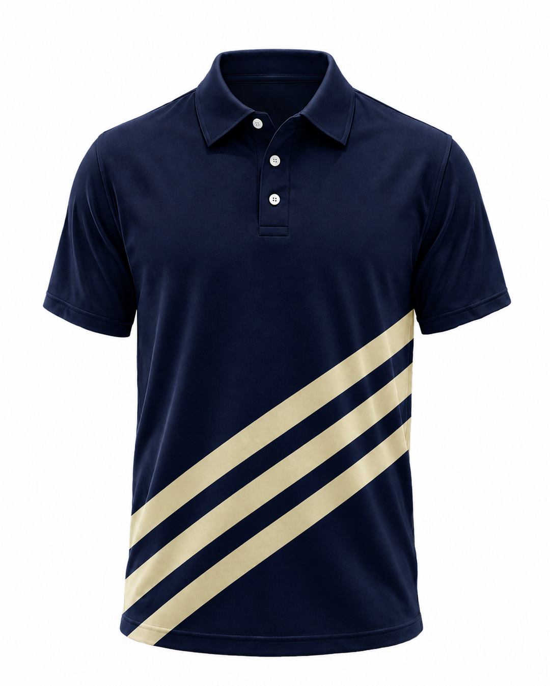 Men’s Basic Casual stripe Retro Print Button Down Polo Short-Sleeve Big &amp; Tall