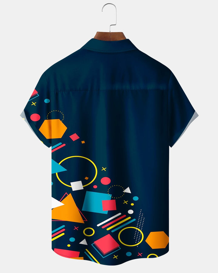 Alohadaddy® Casual Geometric Striped Polka Dot Print Men&