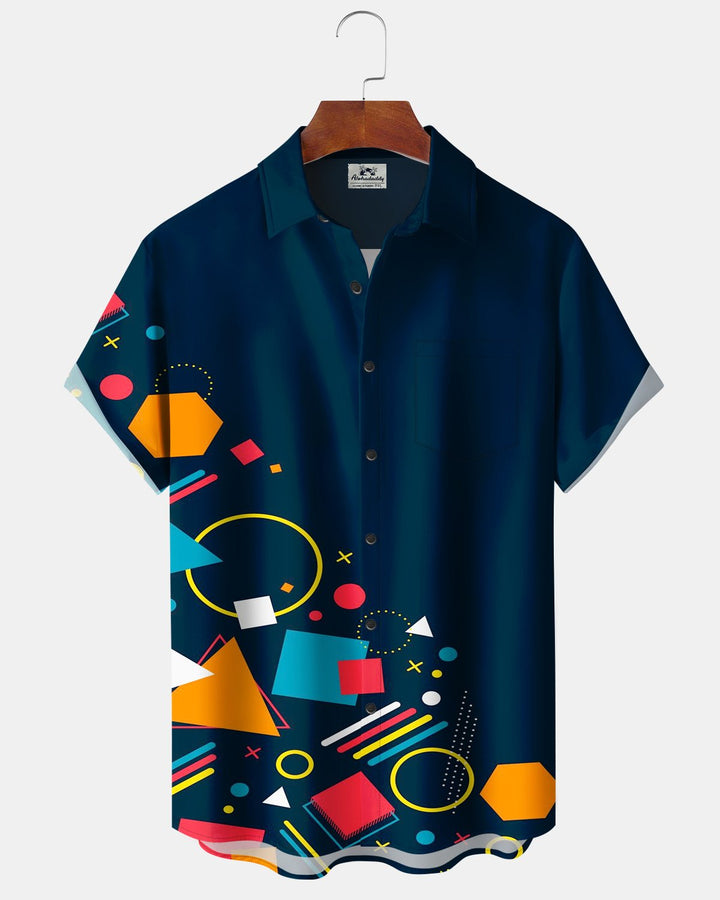 Alohadaddy® Casual Geometric Striped Polka Dot Print Men&