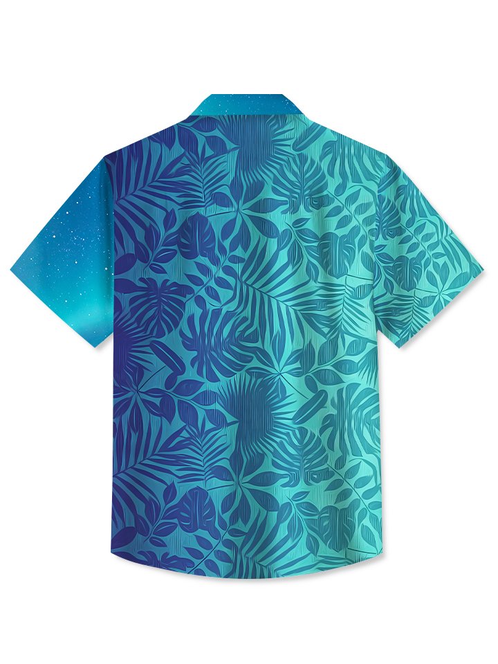 T-shirt Alohadaddy Hawaii Plage Plantes tropicales Feuilles Fleur Aurora Ombre Palmier Aloha