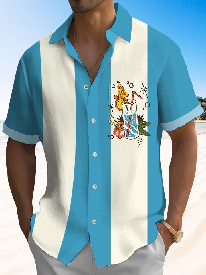 Alohadaddy 50s Vintage Cocktail Bowling Shirt