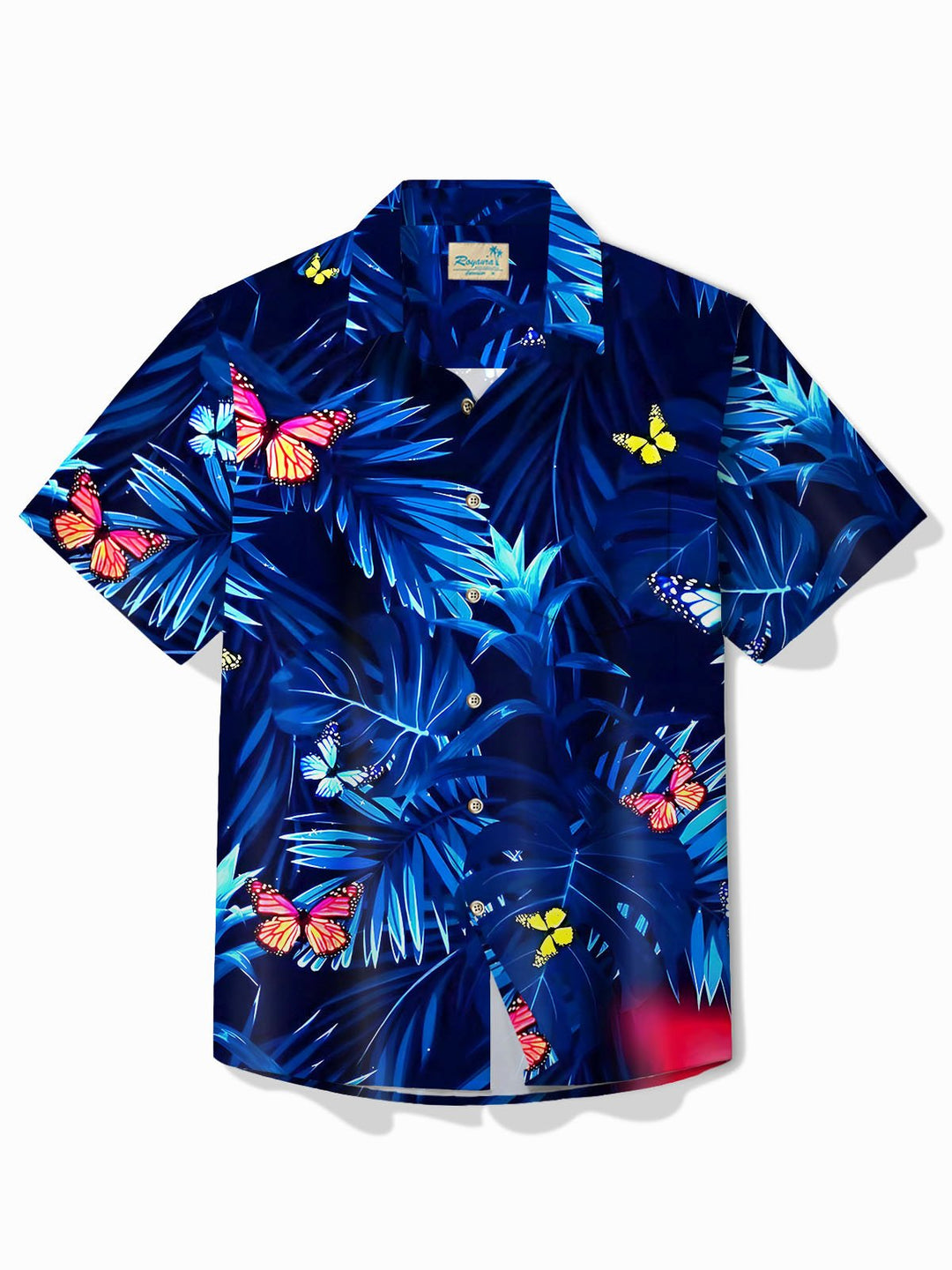 Alohadaddy Hawaiian Butterfly Botanical Print Men&