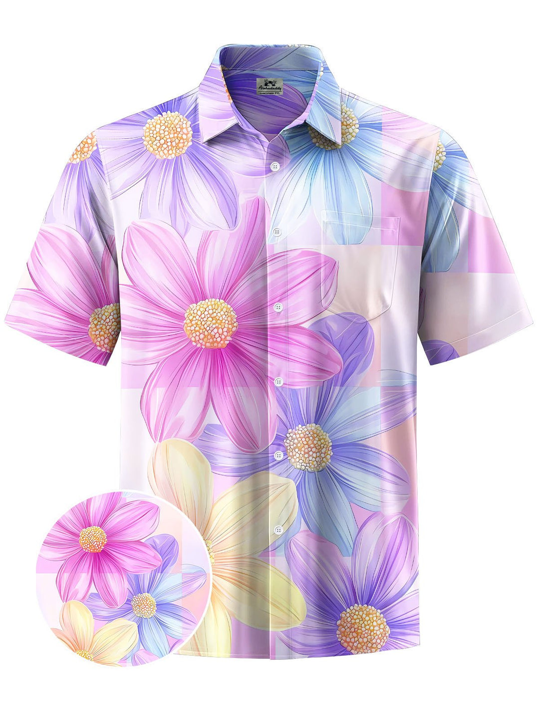 Alohadaddy® Hawaiian Floral Print Moisture Wicking Men&