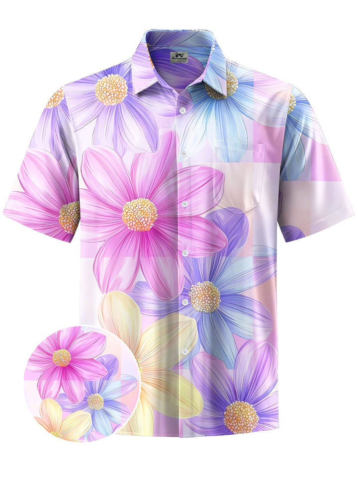 Alohadaddy® Hawaiian Floral Print Moisture Wicking Men&