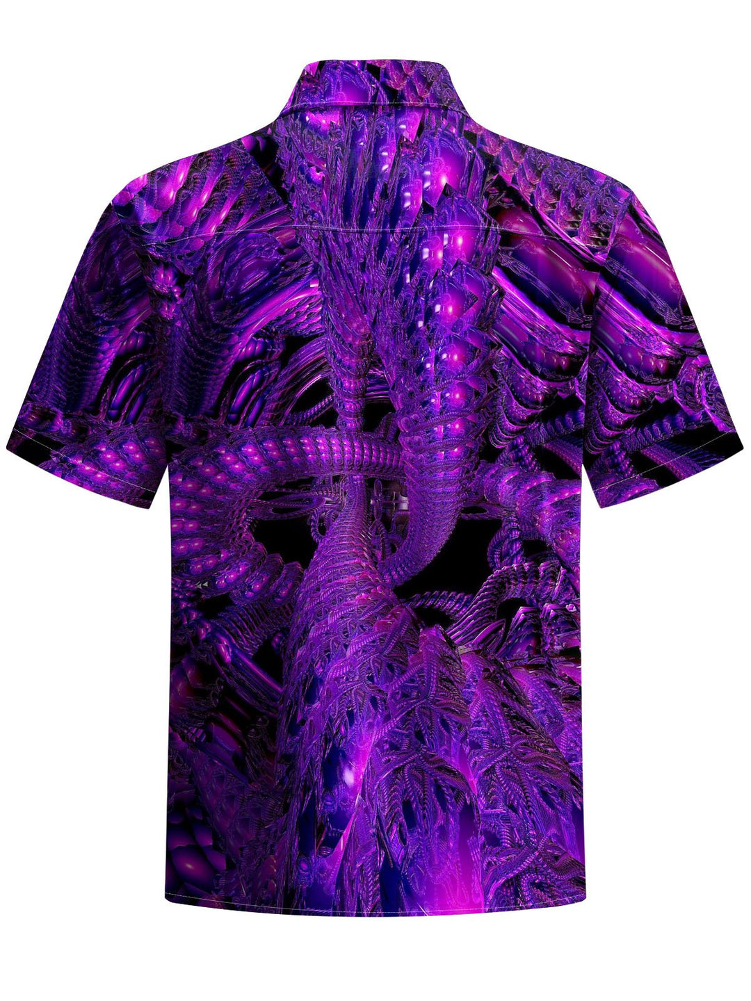 Alohadaddy® Vintage Abstract Texture Print Chest Pocket Mens Short Sleeve Shirt Big &amp; Tall