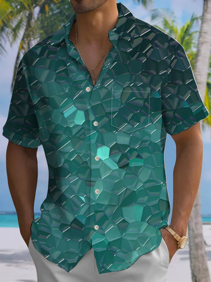 Alohadaddy® Vintage Gradient Geometric Art Print Men&