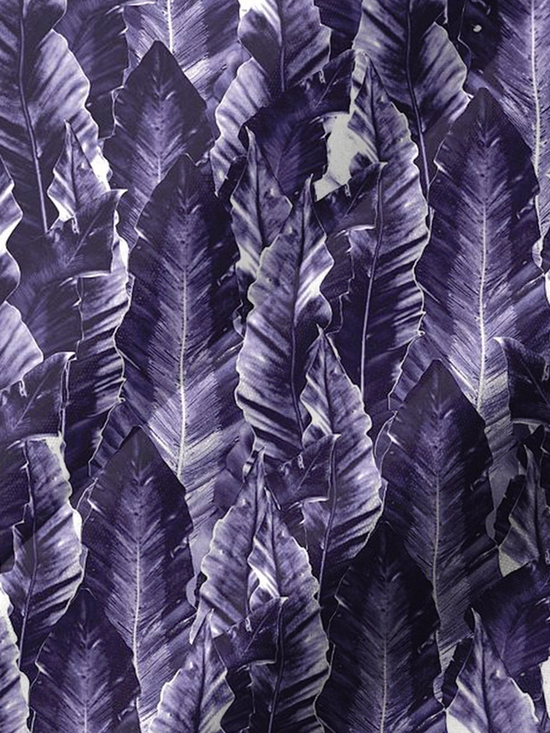 Alohadaddy® Casual Tropical Leaf Art Print Chest Pocket Stretch Men&