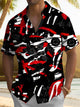 Alohadaddy® Casual Abstract Texture Print Art Men's Short Sleeve Stretch Shirt Big & Tall