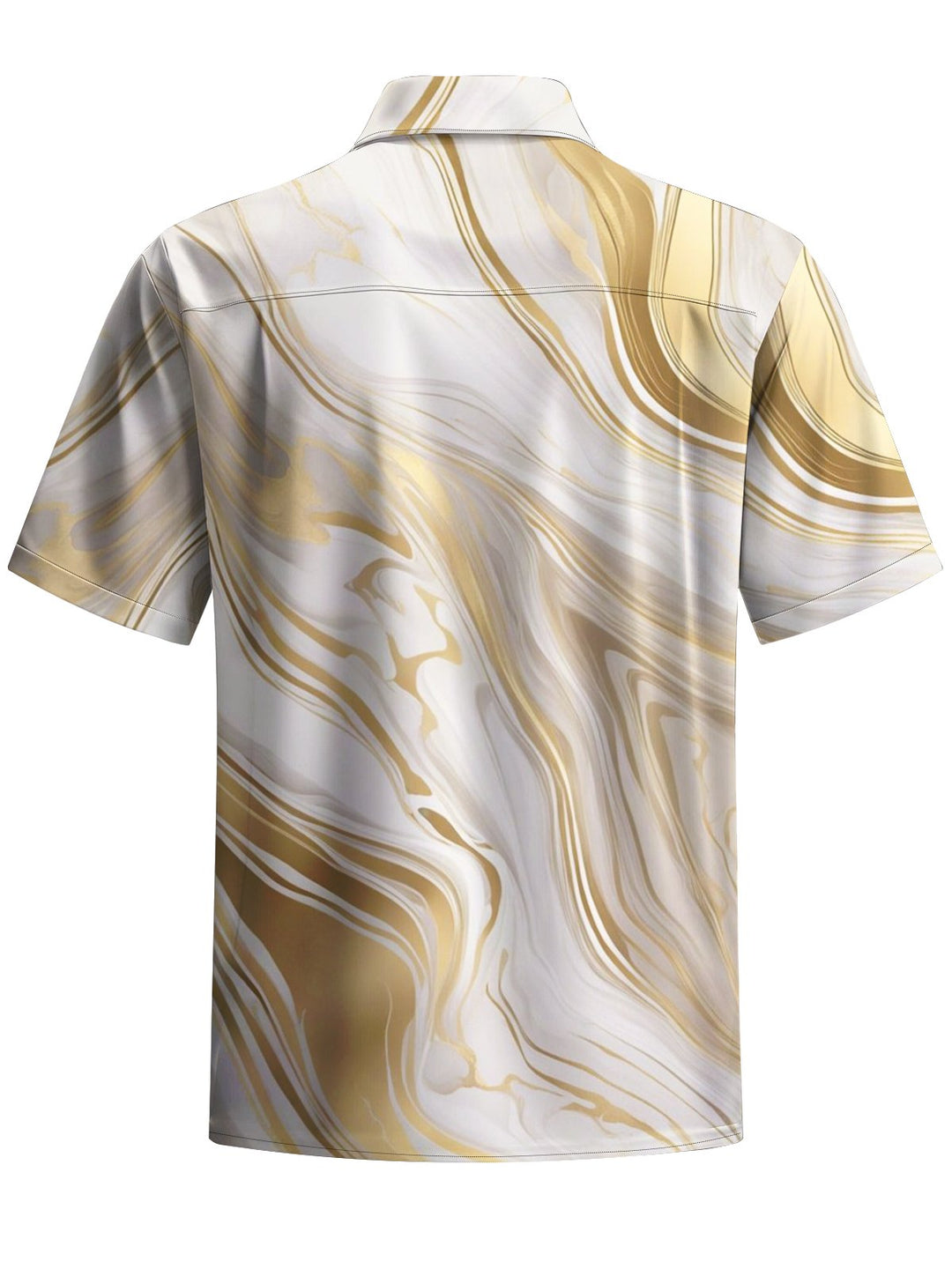 Alohadaddy® Casual Abstract Marble Print Art Pocket Stretch Men&