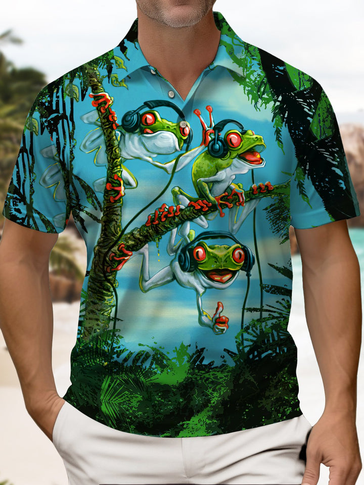 Alohadaddy® Hawaiian Fun Frog Art Print Men&