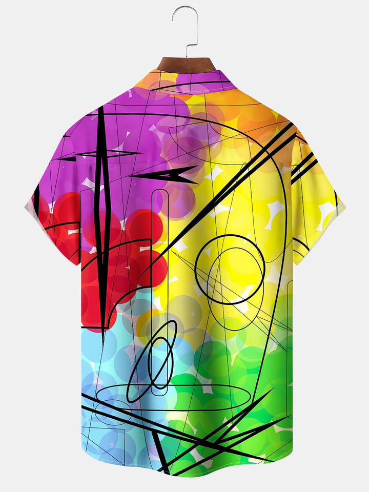Alohadaddy® Retro Abstract Stripe Print Pocket Stretch Men&