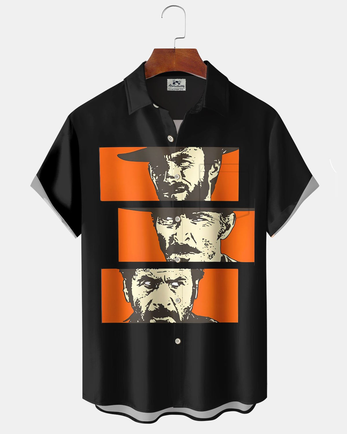 Alohadaddy® Vintage Gold Three Art Print Men's Short-Sleeve Shirt with Pockets and Buttons  Big & Tall