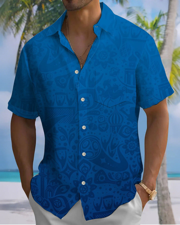 Alohadaddy® Casual Graphic Geometric Print Art Button Cardigan Men&