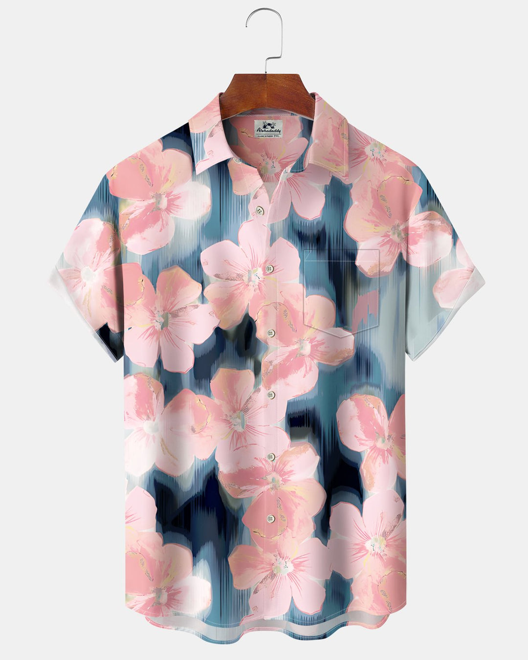 Alohadaddy® Casual Floral Print Art Button Pocket Cardigan Men&