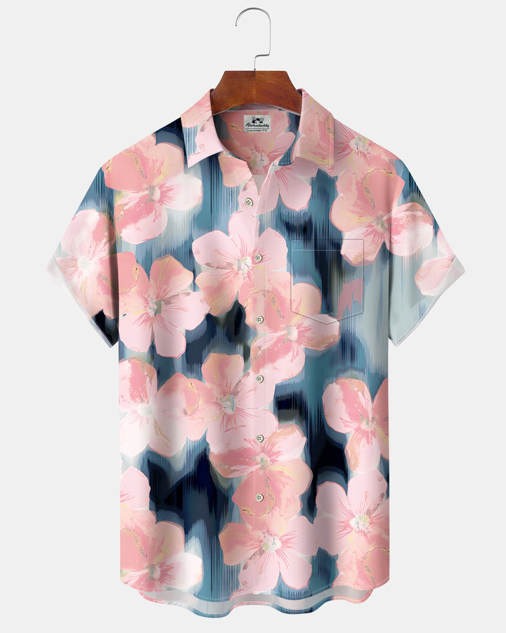 Alohadaddy® Casual Floral Print Art Button Pocket Cardigan Men&
