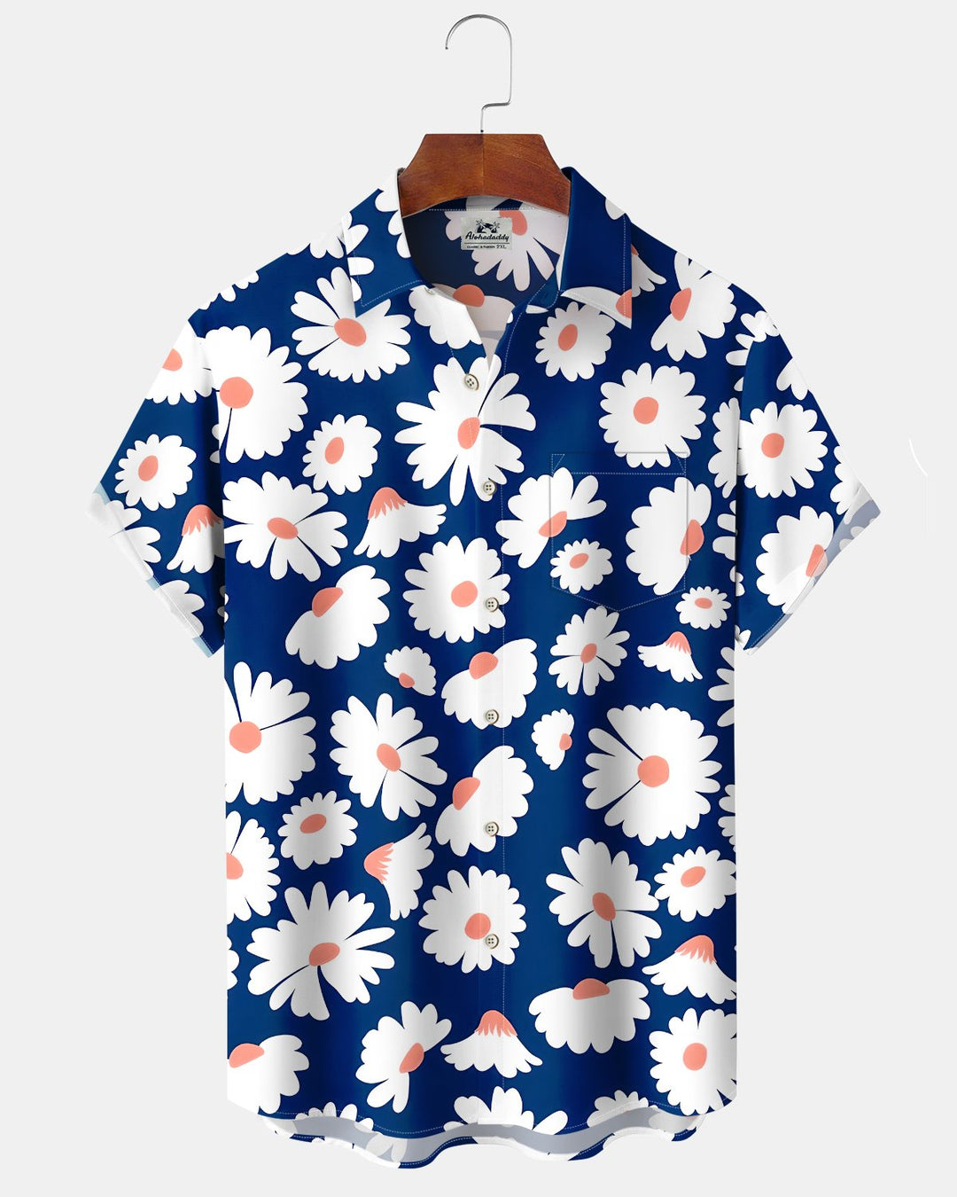 Alohadaddy® Casual Floral Print Art Button Pocket Cardigan Men&