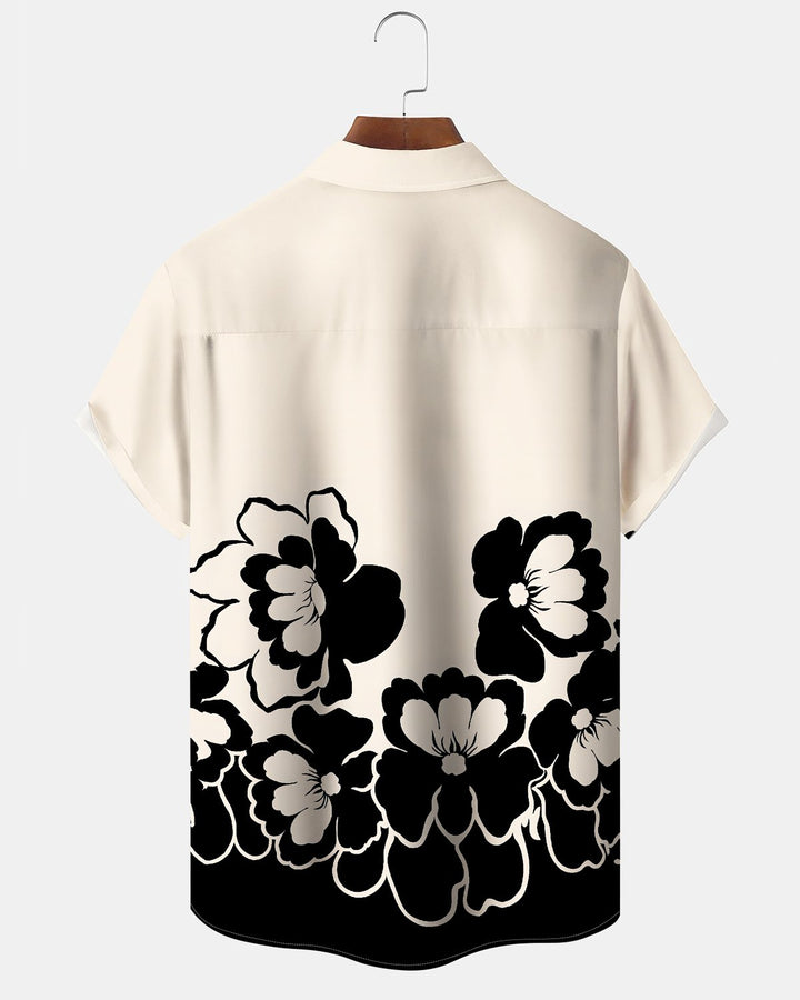 Alohadaddy® Casual Floral Print Art Button Pocket Cardigan Men&