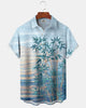 Alohadaddy® Men's Short-Sleeve Shirt Hawaiian Bamboo Print Art Button-Down  Pocket Cardigan Style