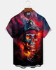 Alohadaddy® Men's Short-Sleeve Button-Down Shirt  Vintage Skull & Pirate Print with Pocket