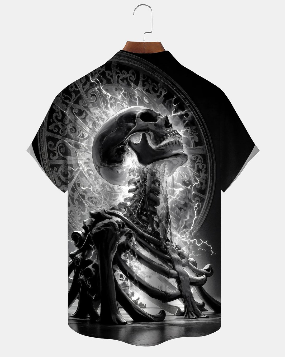Alohadaddy® Holiday Halloween Graphic Print Button-Down Pocket Cardigan-Style Men&