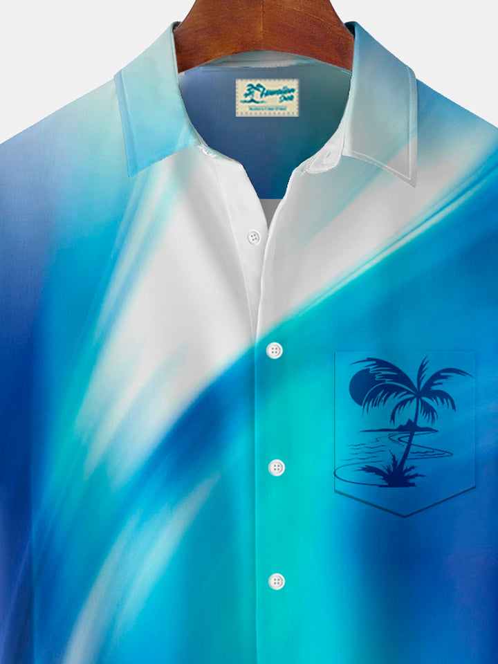 Alohadaddy® Hawaiian Retro Coconut Tree Gradient Print Men&