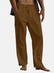 Pantalon décontracté en lin uni pour homme