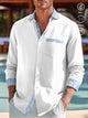 Alohadaddy Aztec Print Vintage Men's Button Pocket Long Sleeve Shirt