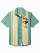 Alohadaddy Retro Bowling Cartoon Bird Print Hawaiian Shirt Plus Size Holiday Shirt