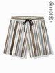 Alohadaddy Beach Resort Striped Men's Beach Shorts Quick Drying Stretch Casual Shorts