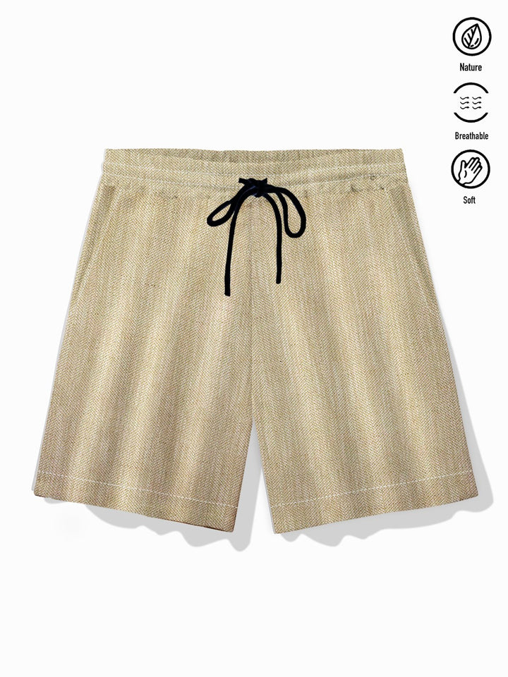 Pantalones cortos de playa Alohadaddy Beach Vacation Apricot para hombre, pantalones cortos casuales elásticos de secado rápido