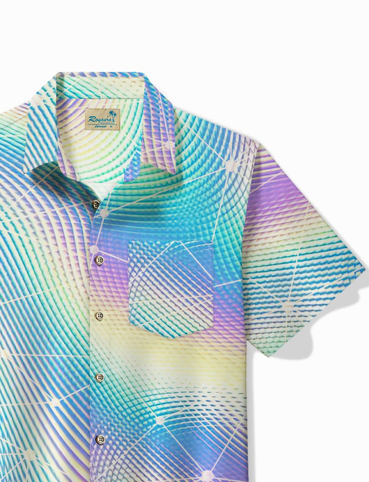 Alohadaddy Vintage 60s Psychedelic Textured Print Men&