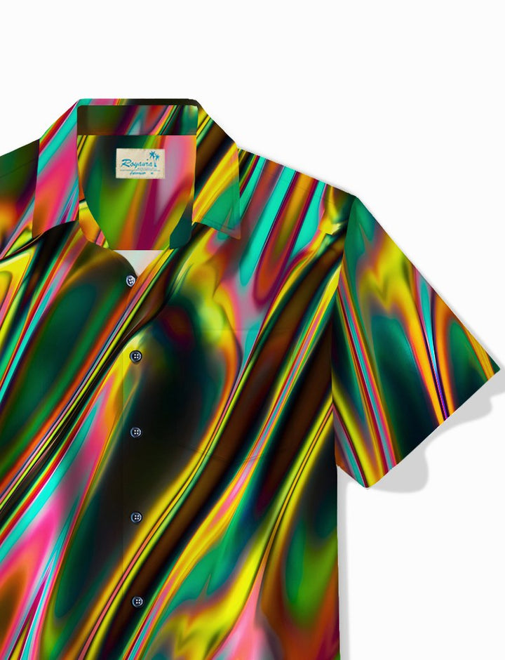 Alohadaddy Vintage 60s Psychedelic Textured Print Men&