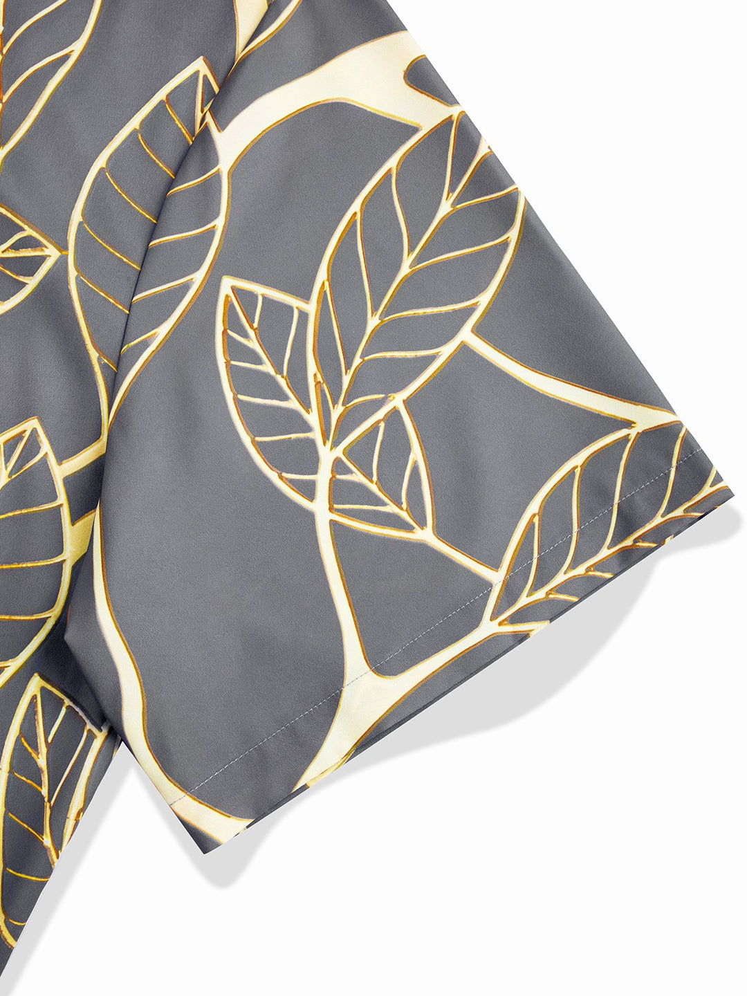 Alohadaddy Vintage Botanical Gold Leaf Print Men&