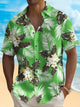 Camisa hawaiana con estampado floral botánico y bolsillo para acampar para hombre Alohadaddy Beach Vacation