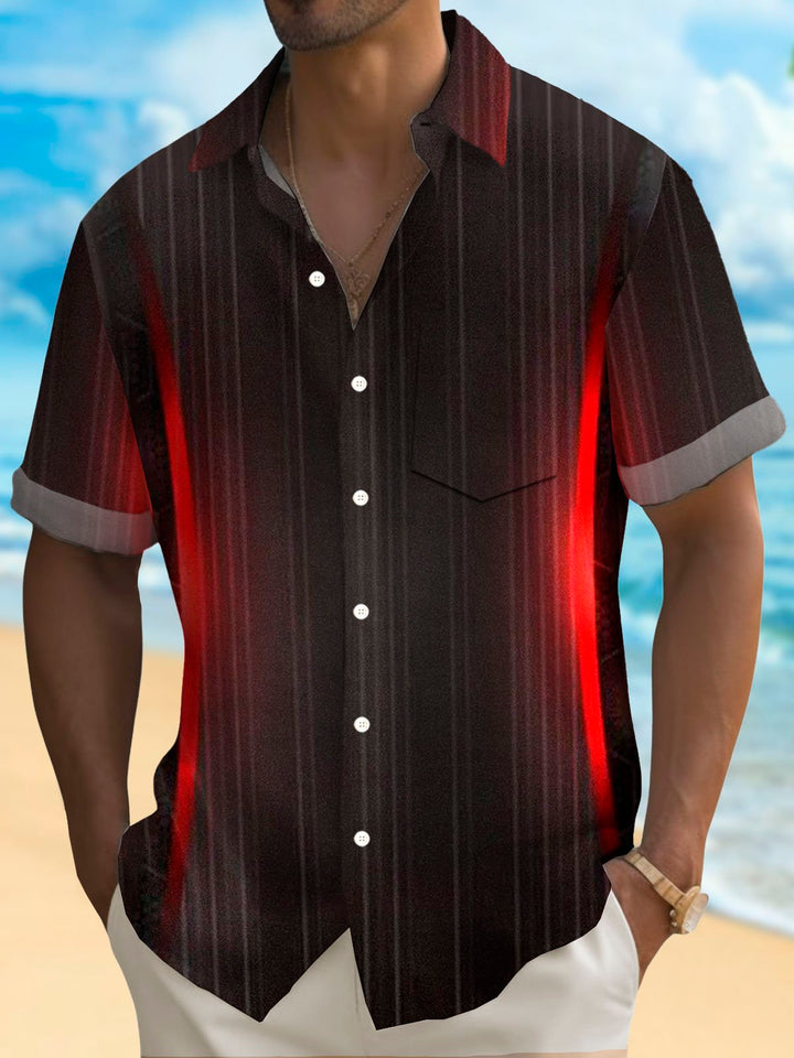 Alohadaddy Retro Gradient Stripes 3D Digital Print Men&