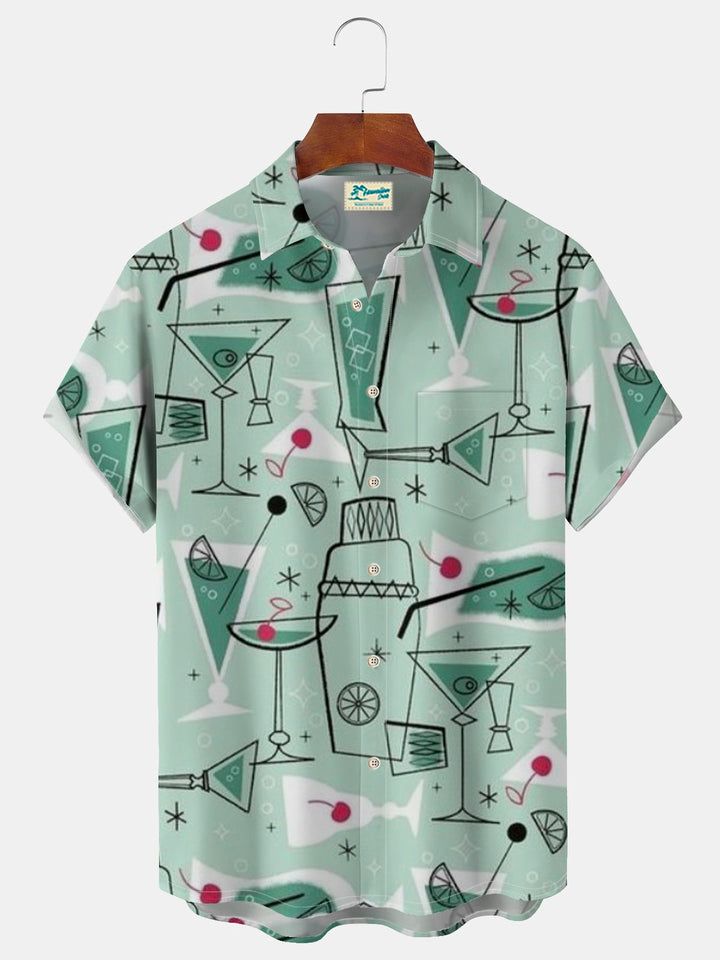 Alohadaddy® Retro Geometric Cocktail Print Men&