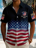 Alohadaddy® Men's Holiday 250th Anniversary We the People Stars Stripes Print Button Down Short-Sleeve Big & Tall