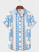 Alohadaddy® Men's Short-Sleeve Button-Down Shirt with Pocket Lobster Print
