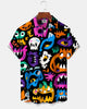 Alohadaddy® Men's Short-Sleeve Button-Down Shirt with Pocket Halloween Print